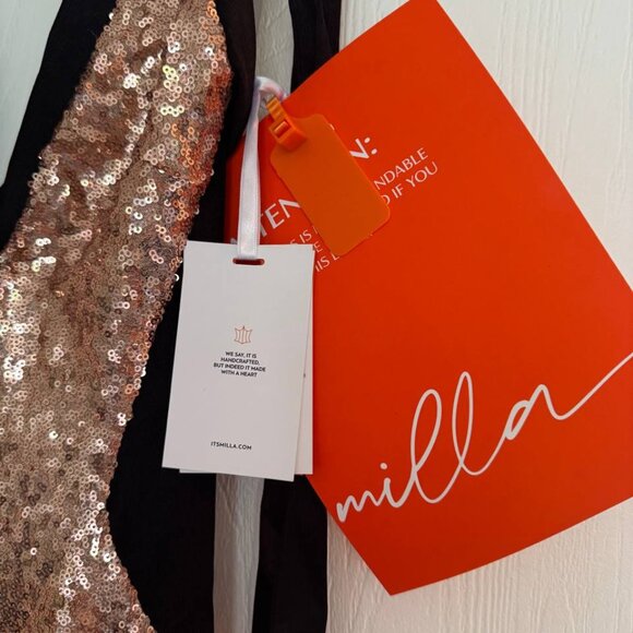 Milla, itsmilla bizzare fully sequined tie-straps gold maxi dress, Smoky Quartz - Picture 10 of 12